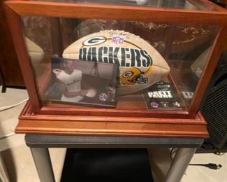 Brett Favre autographed football with CERT.