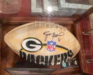 Brett Favre autographed football with certification