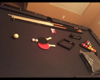 Three piece slate pool table brand new crated and ready for pick up