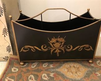 Italian Hand Painted Magazine Rack..