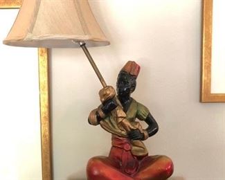 Pair of Vintage Nubian Blackamoor Chalk Lamps in AWESOME Condition.. 