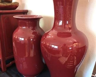 Oxblood Chinese Vases..