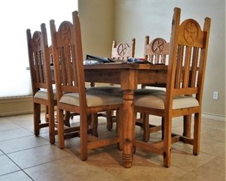 Rustic dining table and chairs