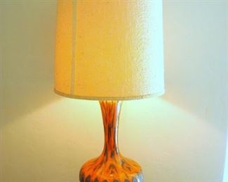 L108 Mid Century Drip Glaze Table Lamp Sunburst style
