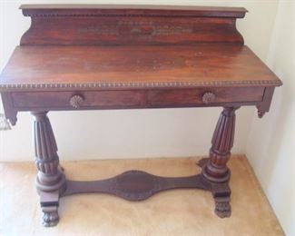 L115 Antique Claw Foot Entry Table