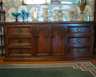 D106 Glass Top Low Profile Buffet 