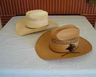 br1 Two Piece Vintage Cowboy Hat Lot 
