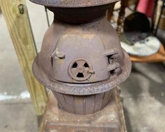 old wood stove