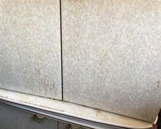 Mid-century chrome and metal bureau.