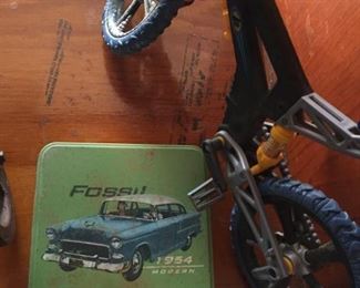Miniature bicycle.