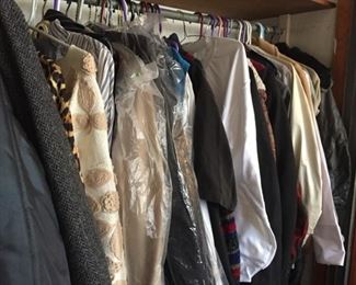 Men and women's clothes.