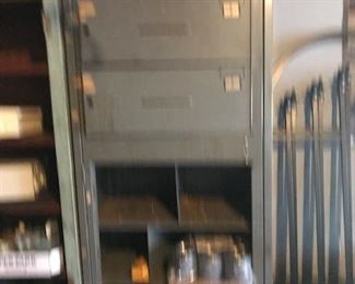 Vintage metal tool cabinet.