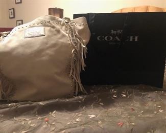 white coach purse