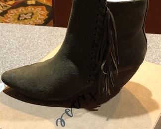 wedge fringe boots