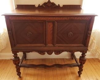 Fixer Upper: Antique Wooden Buffet https://ctbids.com/#!/description/share/335486