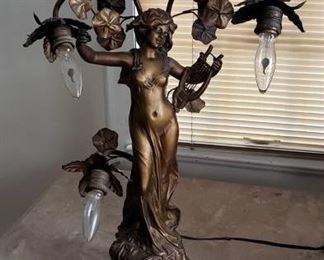 "Harmonie" Vintage/Antique Lady Lamp https://ctbids.com/#!/description/share/336403
