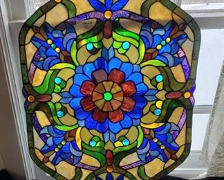 Stained Glass Floral Hanging Panel https://ctbids.com/#!/description/share/336593