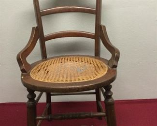 Vintage Cane-Bottomed Chair https://ctbids.com/#!/description/share/337612
