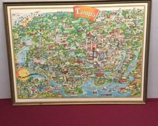 Vintage Tampa Poster by Barbara Spurll https://ctbids.com/#!/description/share/337600