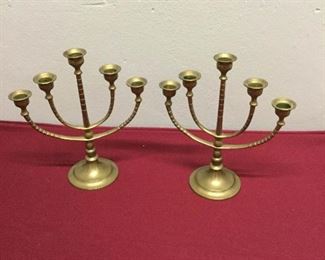 Two brass candelabras https://ctbids.com/#!/description/share/337623