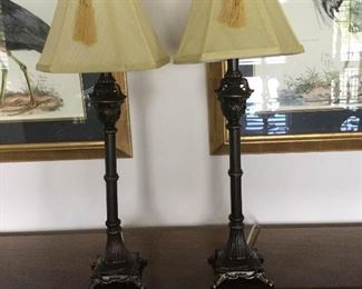 Pair of Candlestick Lamps https://ctbids.com/#!/description/share/338104