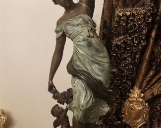Bronze lady statue
