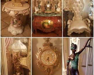 French, Italian, Victorian furnishings