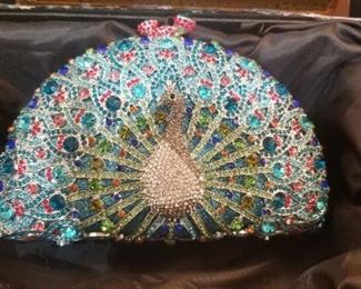Evening purses with real crystals