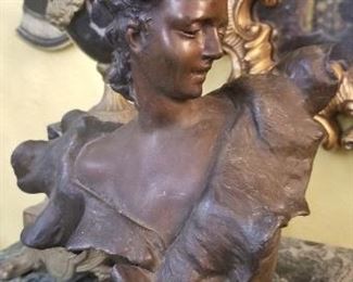 Bronze lady bust