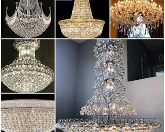 Chandeliers onyx and Swarovski