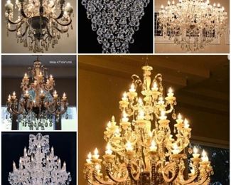 Onyx chandeliers and crystal chandeliers