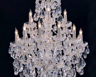 Crystal silver chandelier 