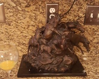 Bronze horses signed by artist