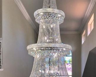 Silver large chandelier
