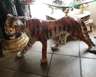 Porcelain tiger 3 feet long