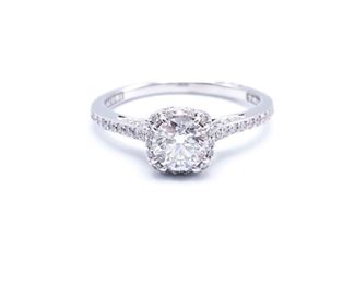 Tacori Diamond Estate Ring in 18k White Gold