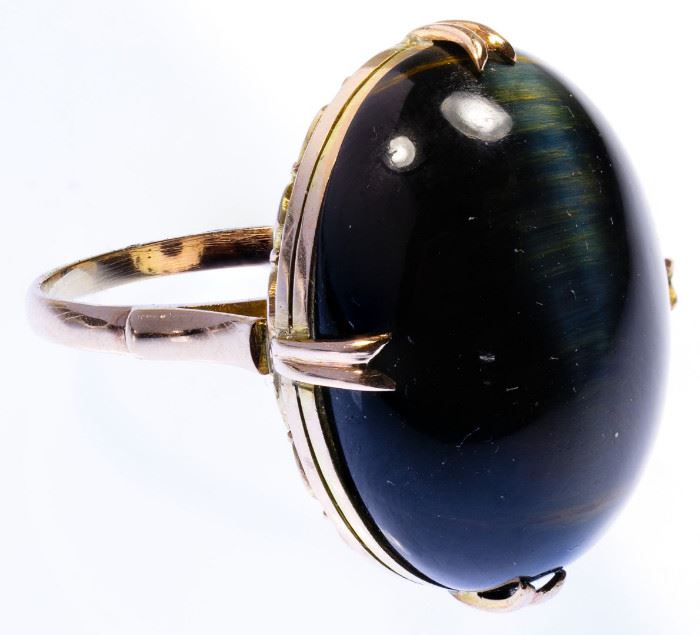14k Gold and Cats Eye Tourmaline Ring