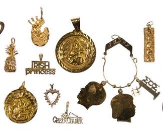 14k Gold Charm and Pendant Assortment