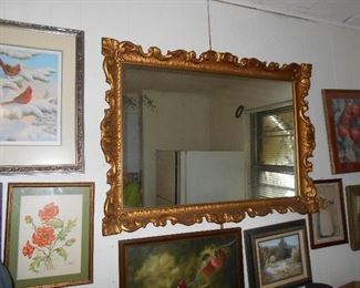 Ornate wall mirror