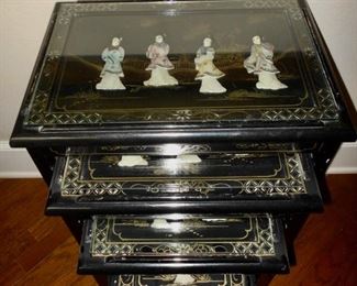 Asian Nesting Tables, Mother of Pearl