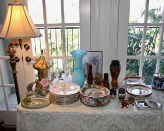 Galle Vases, Ceramics, Glassware