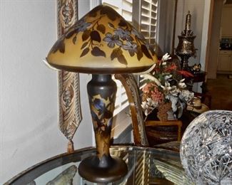 Emile Galle-Style Art Nouveau Lamp