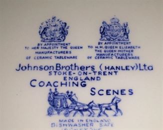 Johnson Brothers (Stoke-on-Trent, England) "Coaching Scenes"