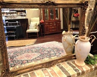 Large gold framed mirror