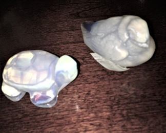 Sabino turtle and bird (Marius Sabino, founder of Sabino Glass company, was born in Sicily in 1878 and moved to France while he was still a young boy.)