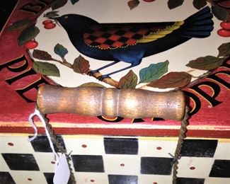 Wooden box with handles