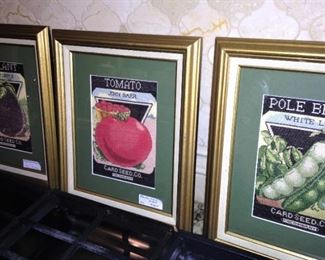 Framed pictures - perfect for a kitchen