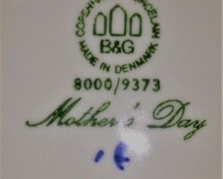 Mother's Day plate - Copenhagen porcelain