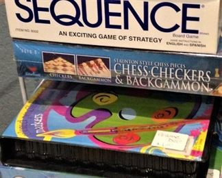 Some of the many games (several never opened)