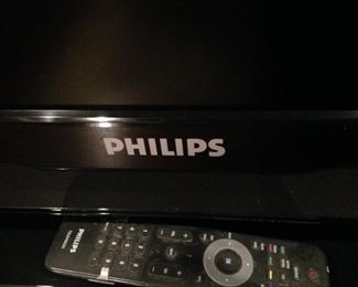 Philips flat-screen TV  (with remote)